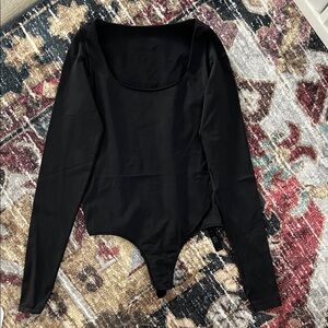SKIMS Black Long Sleeve Bodysuit
